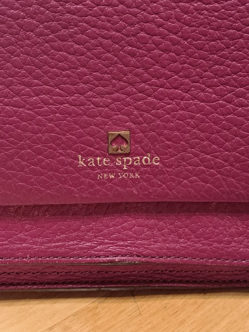 kate spade New York Pebbled Leather Crossbody Bag in Magenta